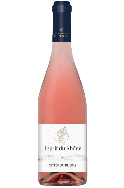 Rose Wine Bottle of Maison Sinnae Esprit du Rhone Rose from France
