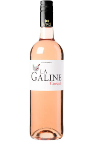 Rose Wine Bottle of Lorgeril La Galine Cinsault Rose from France