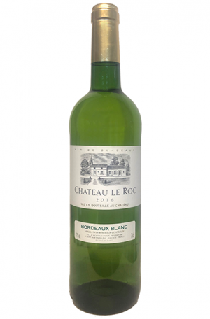 White Wine Bottle of Le Roc Bordeaux Blanc from France