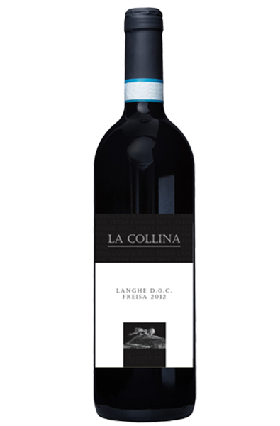 Red Wine Bottle of La Collina Langhe D.O.C. Freisa from Italy