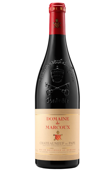 Red Wine Bottle of Domaine de Marcoux Chateauneuf du Pape from France