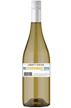 White Wine Bottle of Liberty Chardonnay Shiner from British Columbia