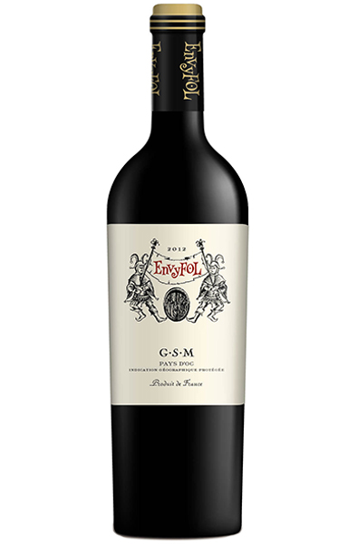 Red Wine Bottle of Lavau Envyfol GSM from France