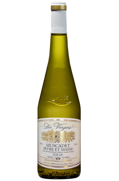 White Wine Bottle of Les Vergers Muscadet Sevre et Maine from France