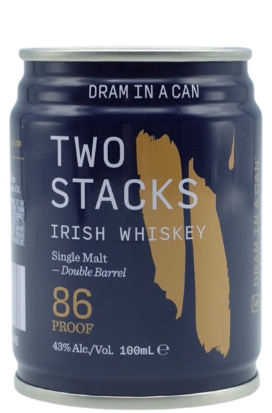 Two Stacks Irish Whiskey Blue 100Ml Tin