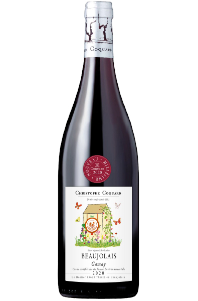 Red Wine Bottle of Coqaurd Beaujolais Nouveau from France