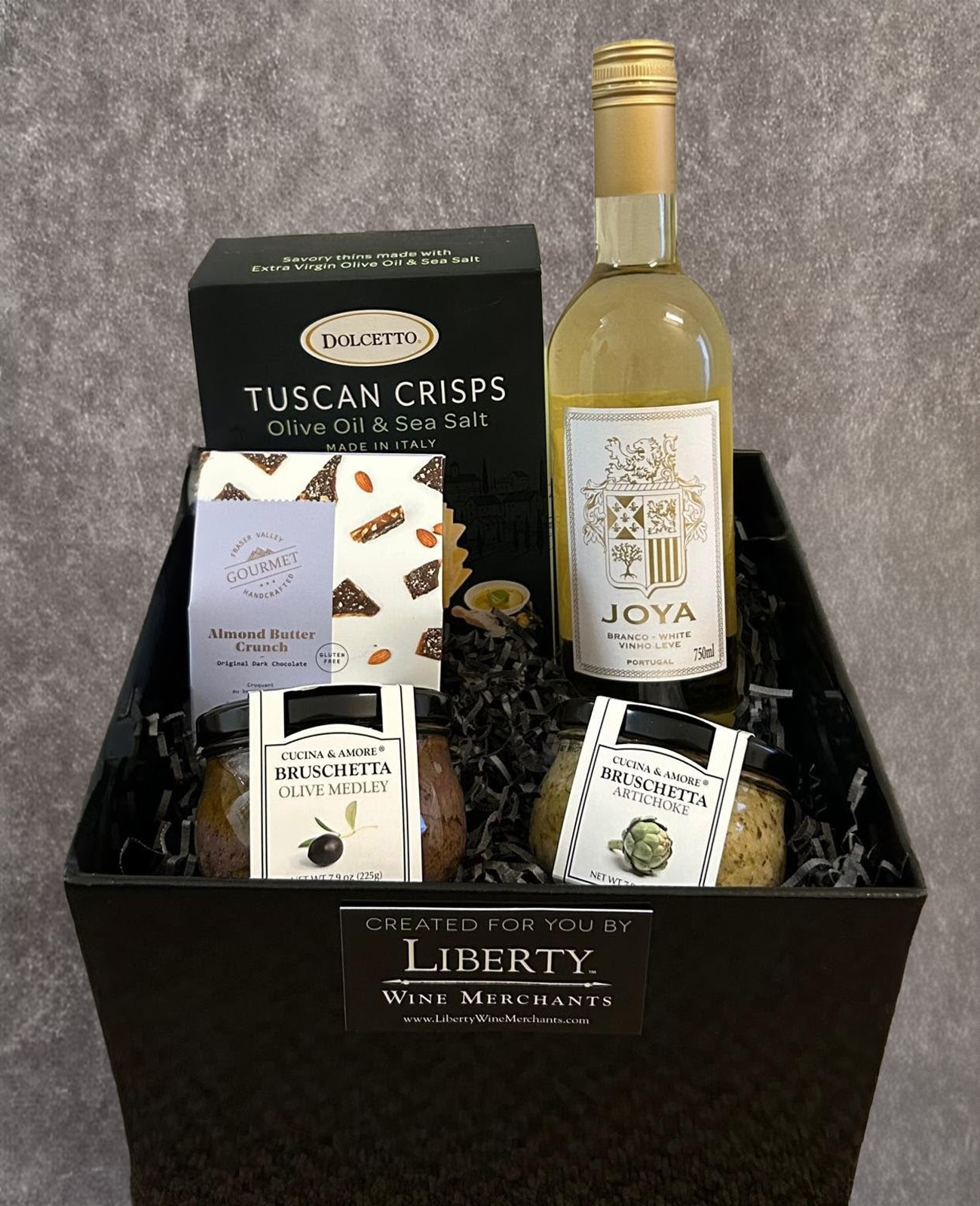 All Occasion White All Occasion Basket with White Wine - Image 1