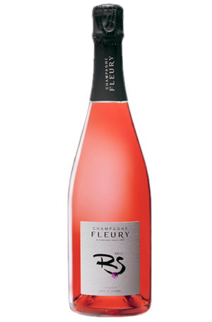 Sparkling Rose Bottle of Fleury Rose Brut Champagne from France